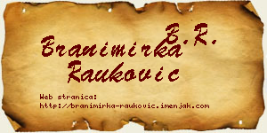 Branimirka Rauković vizit kartica